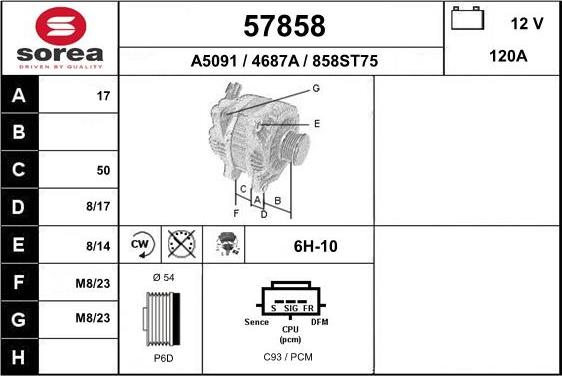 EAI 57858 - Alternatore autozon.pro