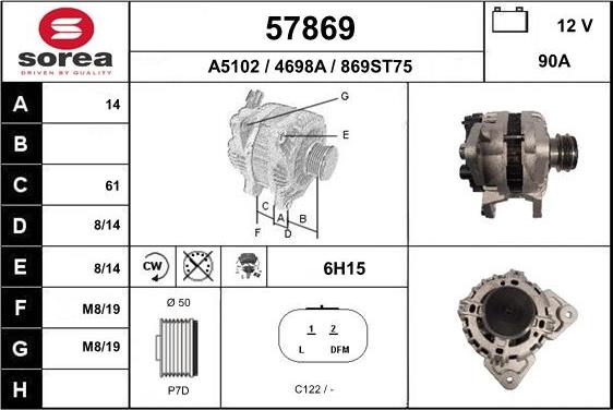 EAI 57869 - Alternatore autozon.pro