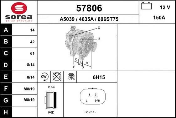 EAI 57806 - Alternatore autozon.pro