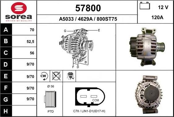 EAI 57800 - Alternatore autozon.pro