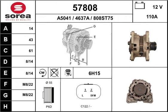 EAI 57808 - Alternatore autozon.pro