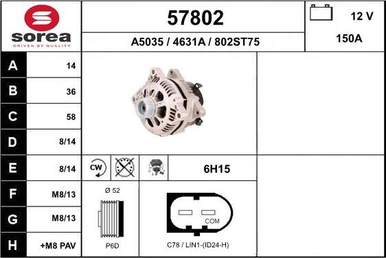 EAI 57802 - Alternatore autozon.pro