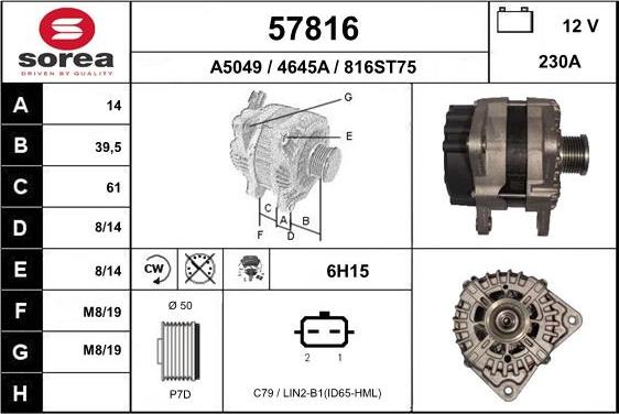 EAI 57816 - Alternatore autozon.pro