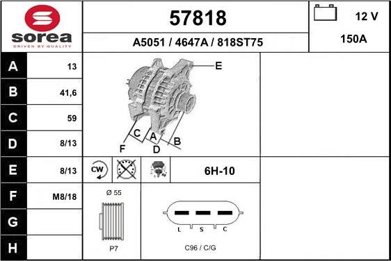 EAI 57818 - Alternatore autozon.pro