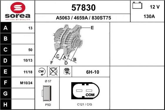 EAI 57830 - Alternatore autozon.pro