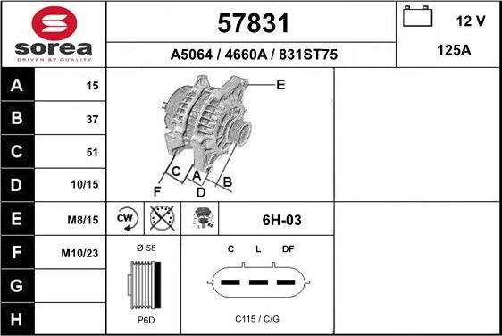 EAI 57831 - Alternatore autozon.pro