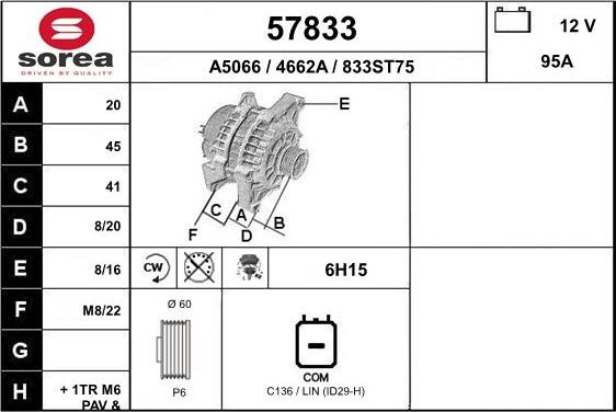 EAI 57833 - Alternatore autozon.pro