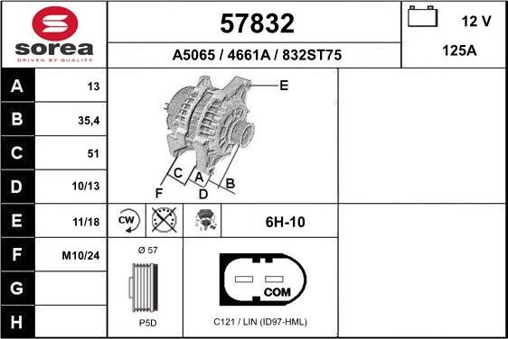 EAI 57832 - Alternatore autozon.pro