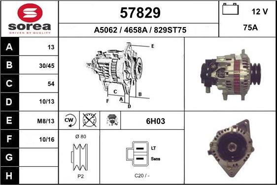 EAI 57829 - Alternatore autozon.pro