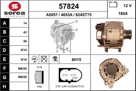 EAI 57824 - Alternatore autozon.pro