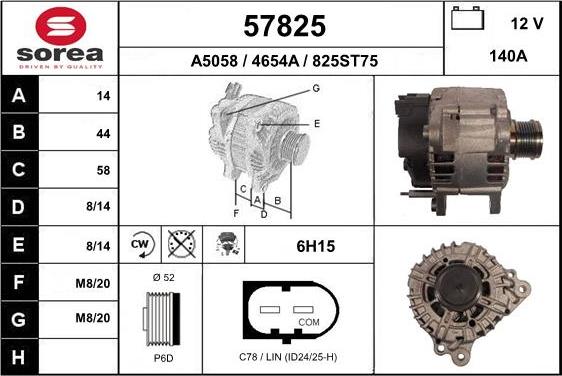 EAI 57825 - Alternatore autozon.pro