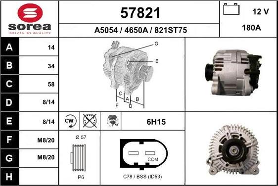 EAI 57821 - Alternatore autozon.pro