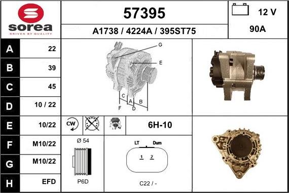 EAI 57395 - Alternatore autozon.pro