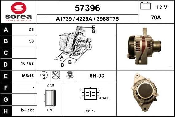 EAI 57396 - Alternatore autozon.pro