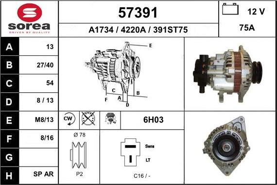 EAI 57391 - Alternatore autozon.pro