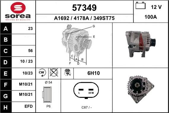 EAI 57349 - Alternatore autozon.pro