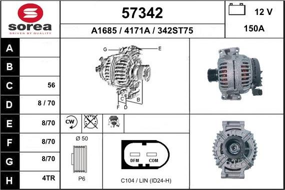 EAI 57342 - Alternatore autozon.pro