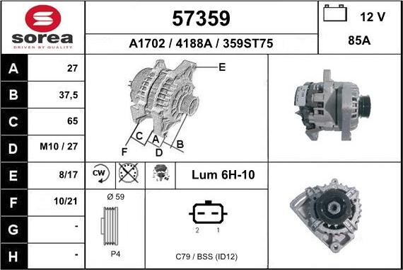 EAI 57359 - Alternatore autozon.pro