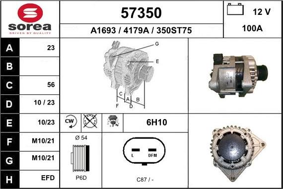 EAI 57350 - Alternatore autozon.pro