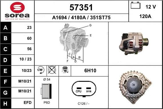 EAI 57351 - Alternatore autozon.pro