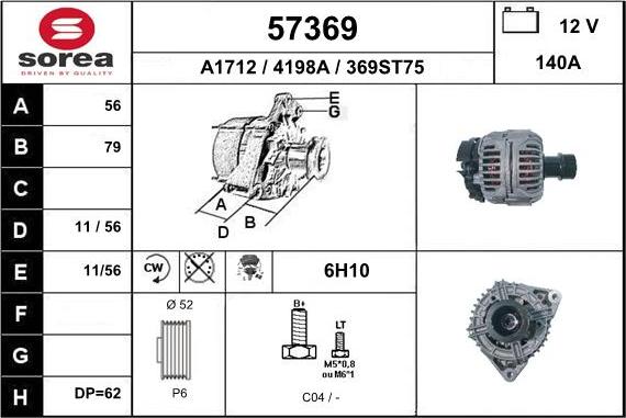 EAI 57369 - Alternatore autozon.pro