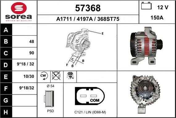 EAI 57368 - Alternatore autozon.pro