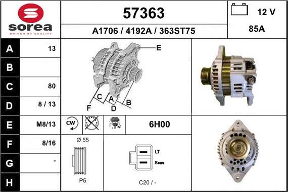 EAI 57363 - Alternatore autozon.pro