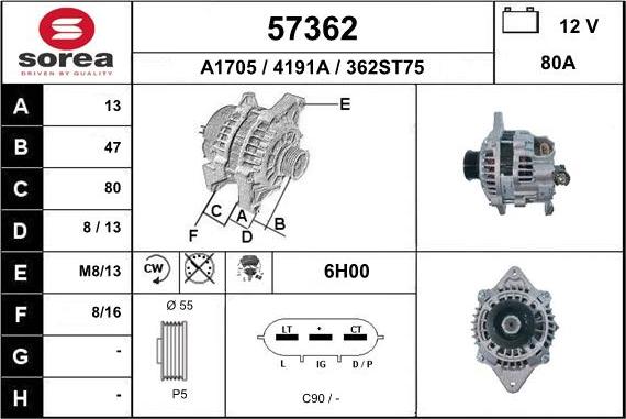 EAI 57362 - Alternatore autozon.pro