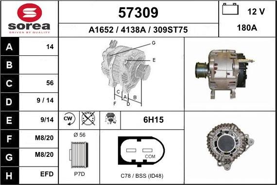 EAI 57309 - Alternatore autozon.pro