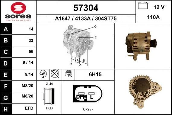 EAI 57304 - Alternatore autozon.pro