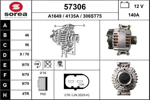 EAI 57306 - Alternatore autozon.pro