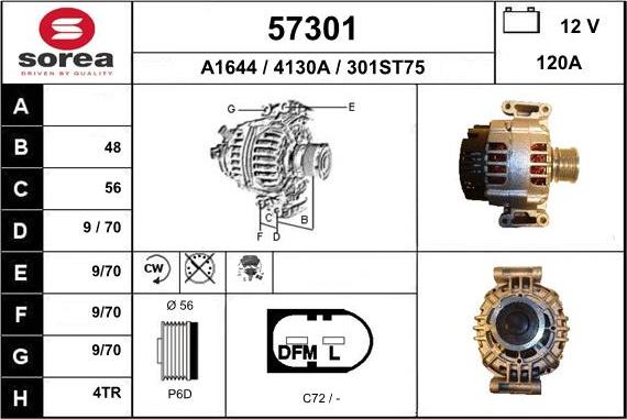 EAI 57301 - Alternatore autozon.pro