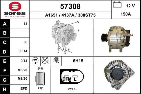 EAI 57308 - Alternatore autozon.pro