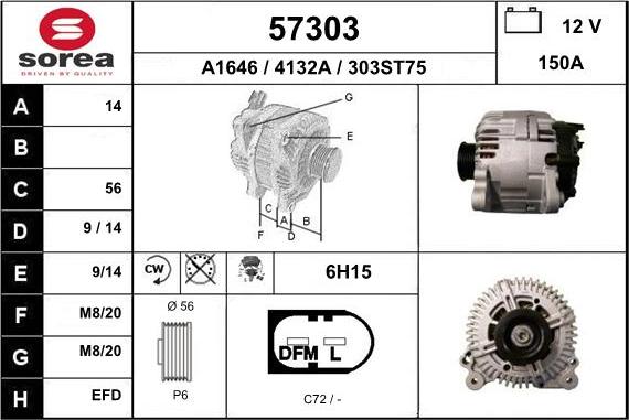 EAI 57303 - Alternatore autozon.pro