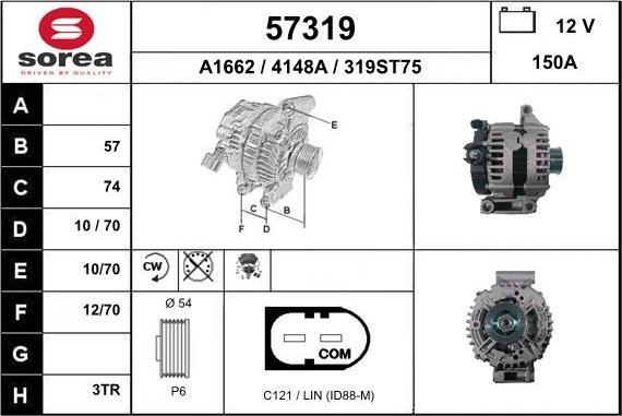 EAI 57319 - Alternatore autozon.pro