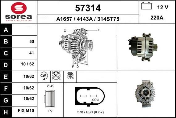 EAI 57314 - Alternatore autozon.pro