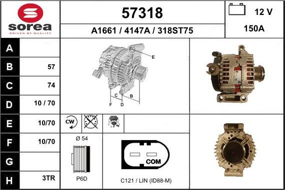 EAI 57318 - Alternatore autozon.pro