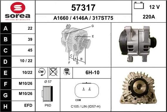 EAI 57317 - Alternatore autozon.pro