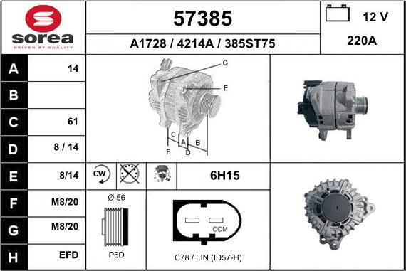 EAI 57385 - Alternatore autozon.pro