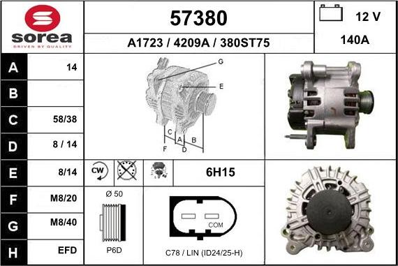 EAI 57380 - Alternatore autozon.pro