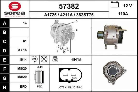 EAI 57382 - Alternatore autozon.pro