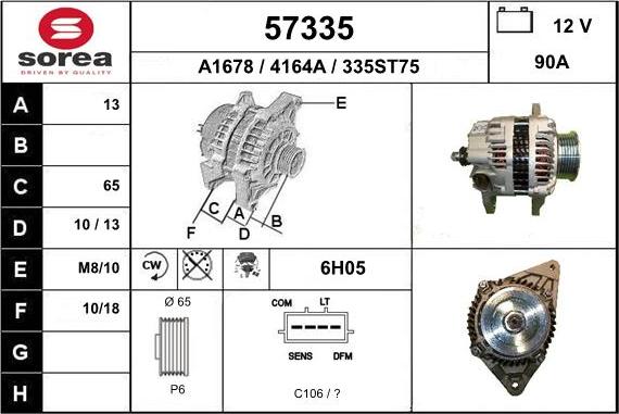 EAI 57335 - Alternatore autozon.pro