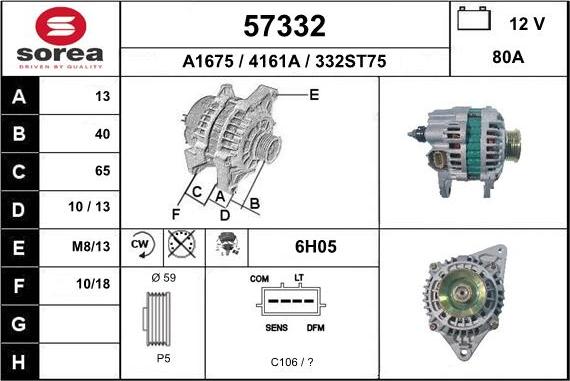 EAI 57332 - Alternatore autozon.pro