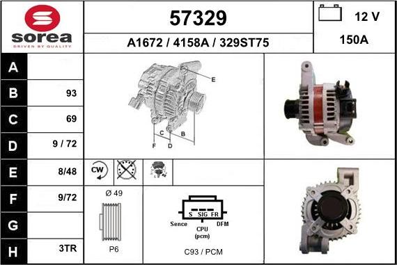 EAI 57329 - Alternatore autozon.pro