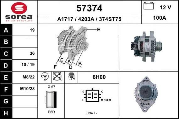 EAI 57374 - Alternatore autozon.pro