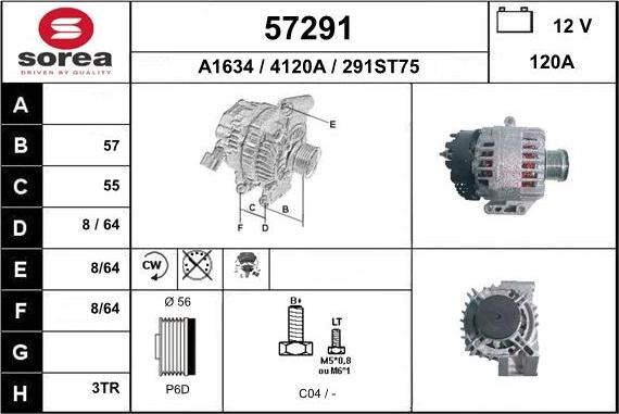 EAI 57291 - Alternatore autozon.pro