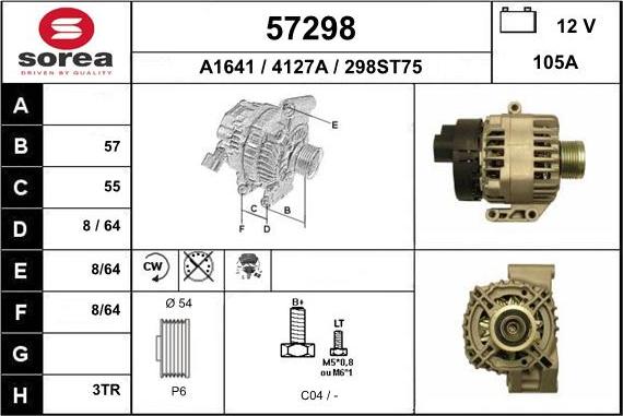 EAI 57298 - Alternatore autozon.pro