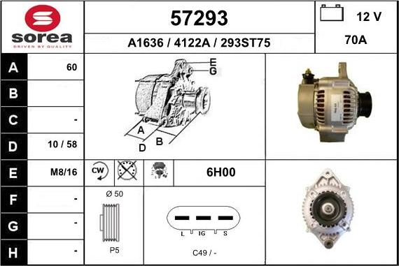 EAI 57293 - Alternatore autozon.pro