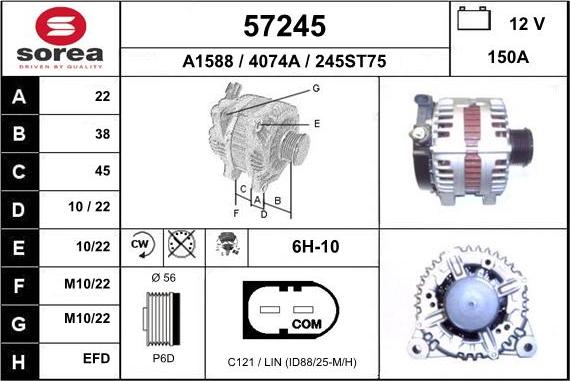 EAI 57245 - Alternatore autozon.pro