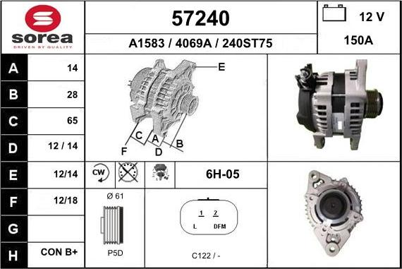 EAI 57240 - Alternatore autozon.pro